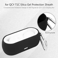 Портативный Силиконовый защитный чехол для QCY T1C Box беспроводной Bluetooth футляр для наушников протектор пылезащитный мягкий чехол