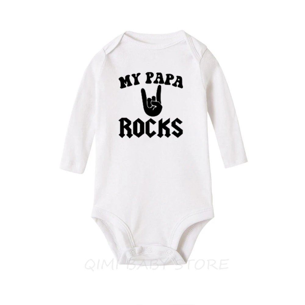 A5-White Боди для малышей с надписью «Rock My First Rock»; рубашка для малышей с длинными рукавами; хлопковое боди для малышей; милая Одежда для маленьких мальчиков; комбинезон; Одежда для младенцев - Цвет: A5-White