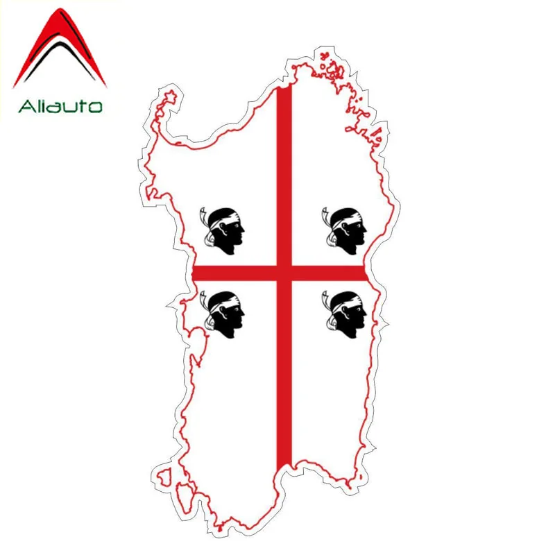 

Aliauto Creative Funny Car Sticker Sardinia Italy Flag Motorcycle Waterproof Sunscreen Anti-UV Reflective Decal Map,7cm*14cm