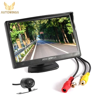 

Car rear view reversing camera 5.0 inch TFT screen 800 * 480 color 16:9 screen monitoring 2 channel video input bracket optional
