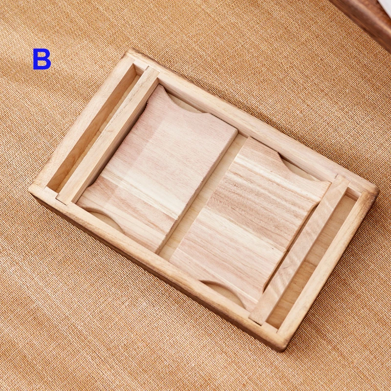 Mini Antique Foldable Wooden Low Stool Rectangle Kids Stool Portable Japanese Style Asian Traditional Furniture Tatami Mat