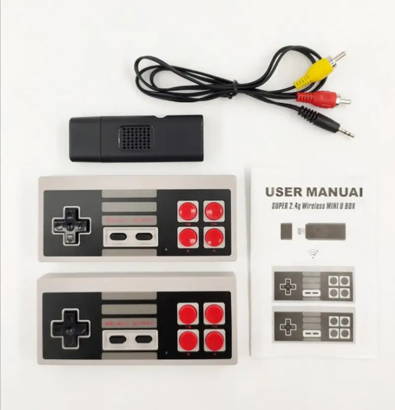 Built-In 620 Games Mini TV Game Console Retro Classic Handheld Gaming Player AV Output Video Game Console Wireless Controller 