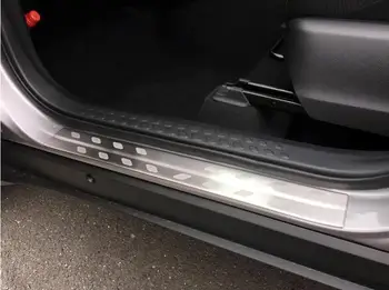 

Stainless Steel Outer Door Sill Scuff Plate Cover trims For Toyota C-HR C HR 2016 2017 car accessories