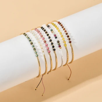 ZMZY Thin Fashion Natural Stone Bracelet Girls Friends Gift Miyuki Bracelets For Women Boho Pulseras Jewelry Adjustable Armband