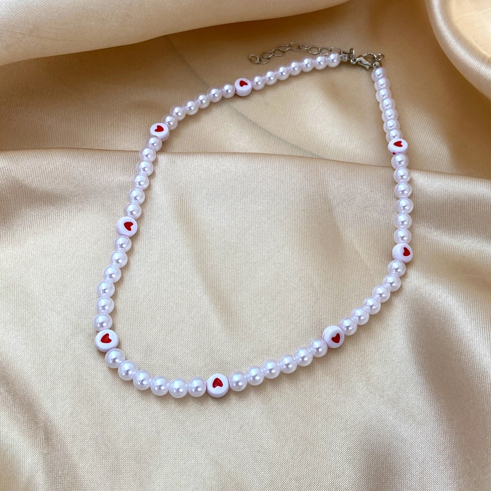 2021 New Lovely Daisy Flower Colorful Beads Pearl Clavicle Choker Necklace for Women Girls Spring Summer Jewelry Wholesale 