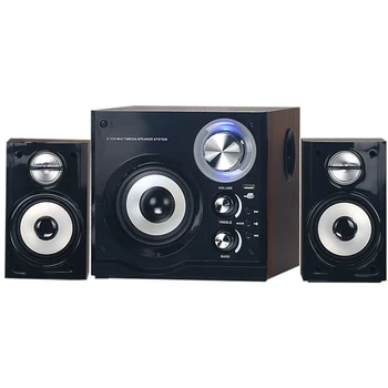 

2.1 Bluetooth Speaker Subwoofer All Wooden Card Mobile Phone Wireless Connection Computer TV Audio Bluetooth Combination Speaker