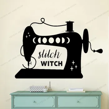 

Stitch Witch Vintage Sewing Machine Vinyl Decal Sticker- Good for laptop, mug, phone sewing chalk yw-676