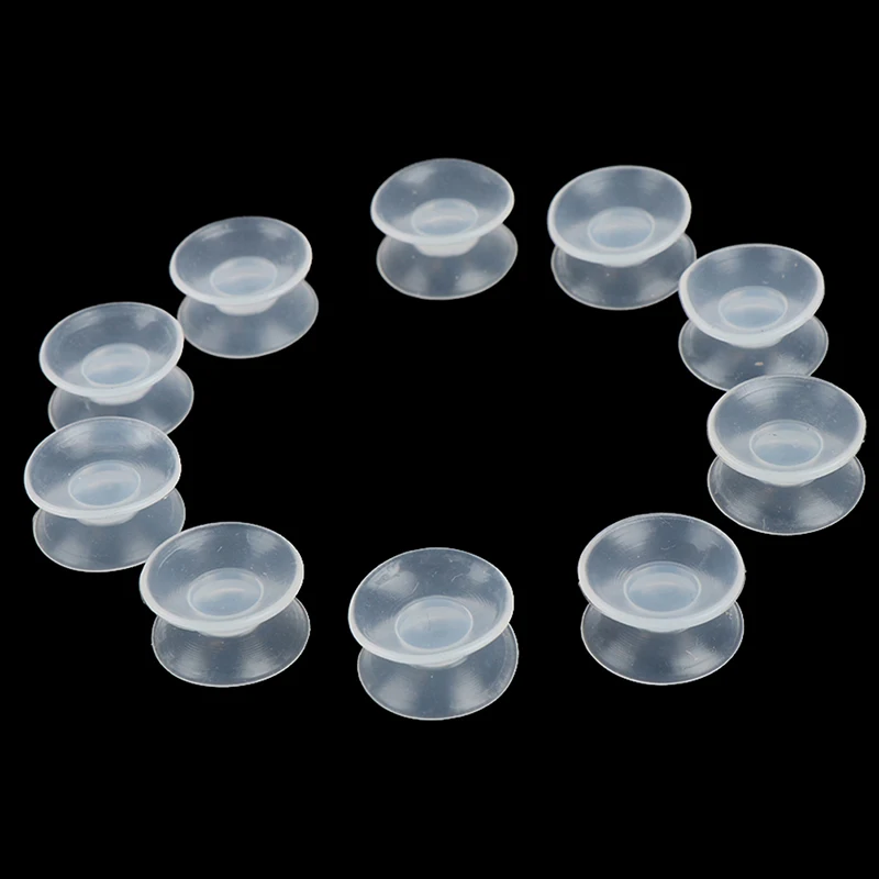 

10 Pcs/lot Plastic 20mm Width Double Sided Suction Cup Sucker Pads For Glass