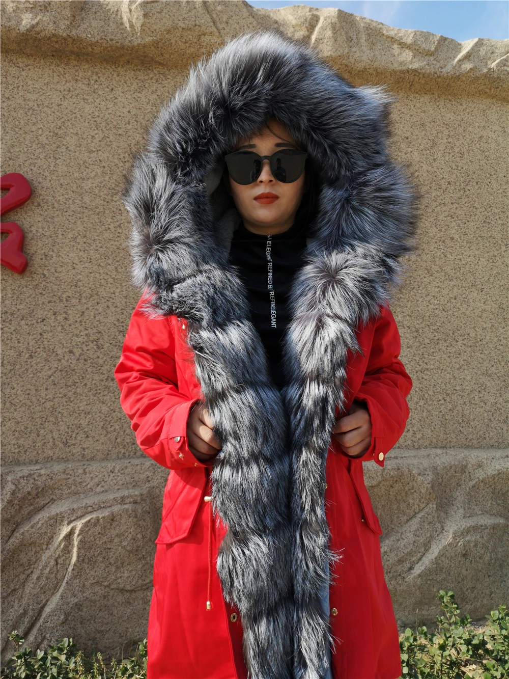 Женская парка, пальто из натурального меха, парка из натурального меха, зимняя куртка, пальто из натурального меха, женские меховые пальто с капюшоном, натуральный мех