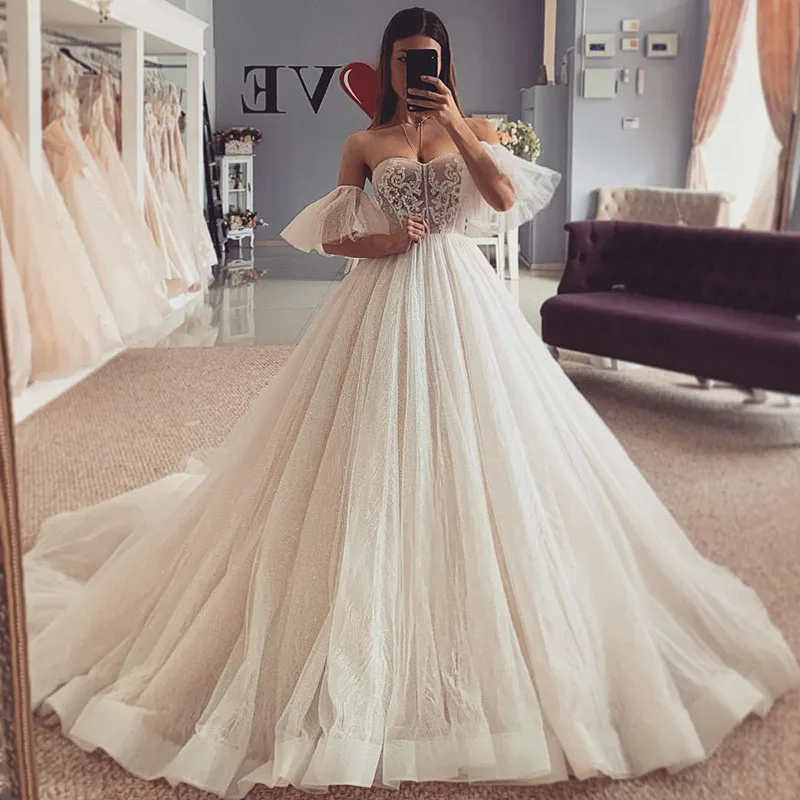Винтажные Свадебные платья Vestido de Noiva 2021 кружевное бальное платье с