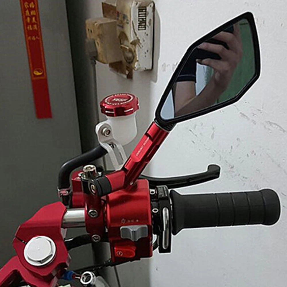 KKMOON CNC мотоциклетные боковые зеркала заднего вида ромбическое зеркало заднего вида вращение на 360 градусов