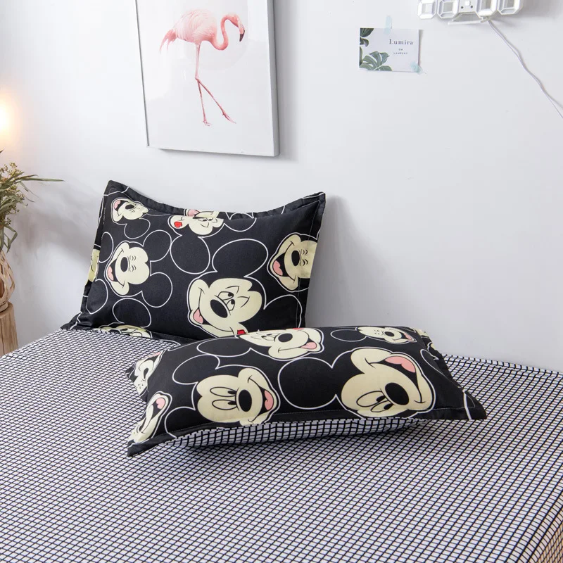 Disney Donald Duck Bedding Sets Bed Sheet Mickey Minnie Mouse Duver Quilt cover Pillowcases Soft Comforter cover Set King Queen