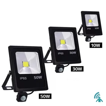

PIR Motion Sensor LED Flood Light 10W 30W 50W Outdoor Floodlight 220V 240V Waterproof Led Spotlight for Garden Wall Street Light