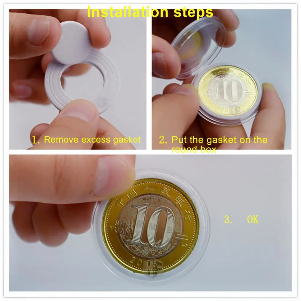 Wood Coin Case Coin Protection Capsules Holder Storage Box Container For Storing 40 Coins+100 Banknotes #W0 5