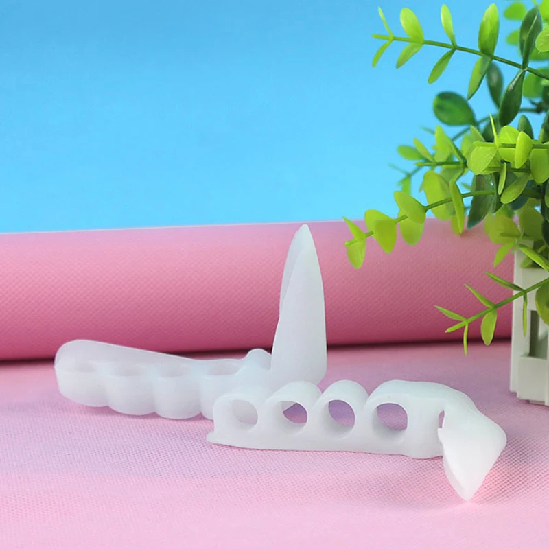 1Pair Silicone Toe Separators Bunion Correctors Hallux Valgus Corrector Foot Finger Splitter Thumb Spacer Feet Spreader