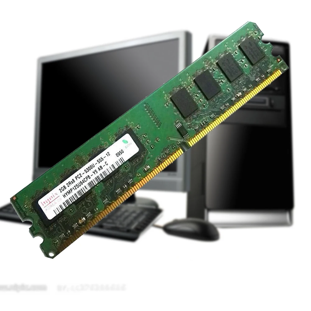 2 Гб DDR2 667 МГц PC2 5300U модуль Компьютерные аксессуары Стабильный Рабочий стол память быстрый отклик высокая скорость Энергосбережение