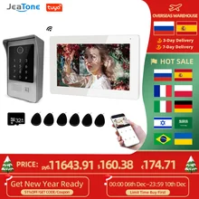 Jeatone – visiophone sans fil TUYA 7 "IP WIFI, interphone vidéo pour la maison, détection de mouvement, sonnette d'extérieur, avec clavier/cartes rfi