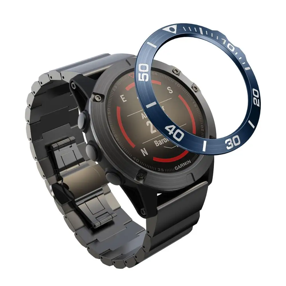 BEHUA Модный чехол для Garmin Fenix 5/Fenix 5X/5X plus, Смарт-часы, металлическая рамка, клейкая Защитная крышка - Цвет ремешка: Fenix 5X  5x plus A