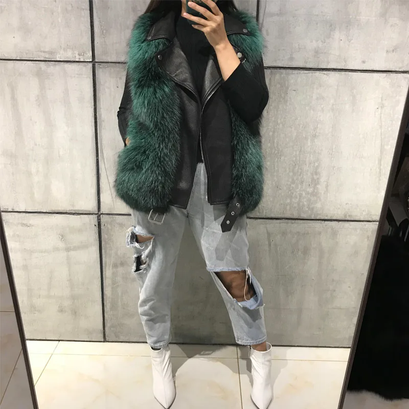 ladies fur vest women real fur vest natural fur gilet
