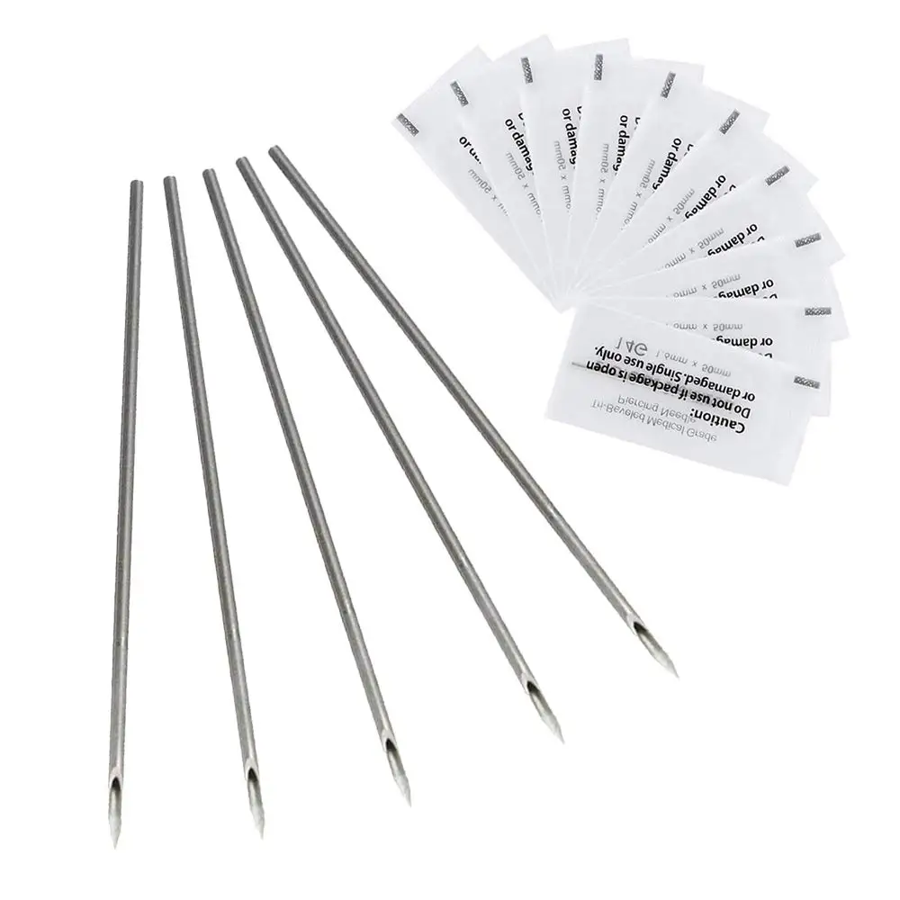 12G 14G 16G 18G 20G 50/100PCS Piercing Needles Disposable Body Ear Nose Navel Nipple for Supplies | Красота и здоровье