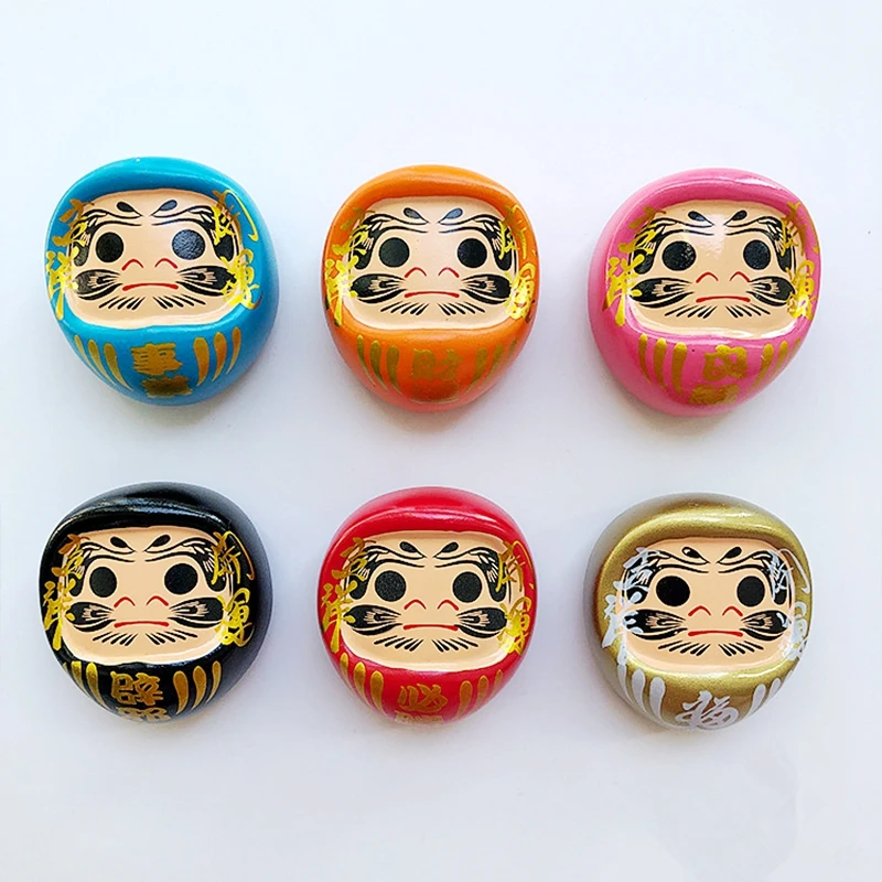 Новый японский талисман ручной росписи 3D магниты на холодильник Daruma сувениры для