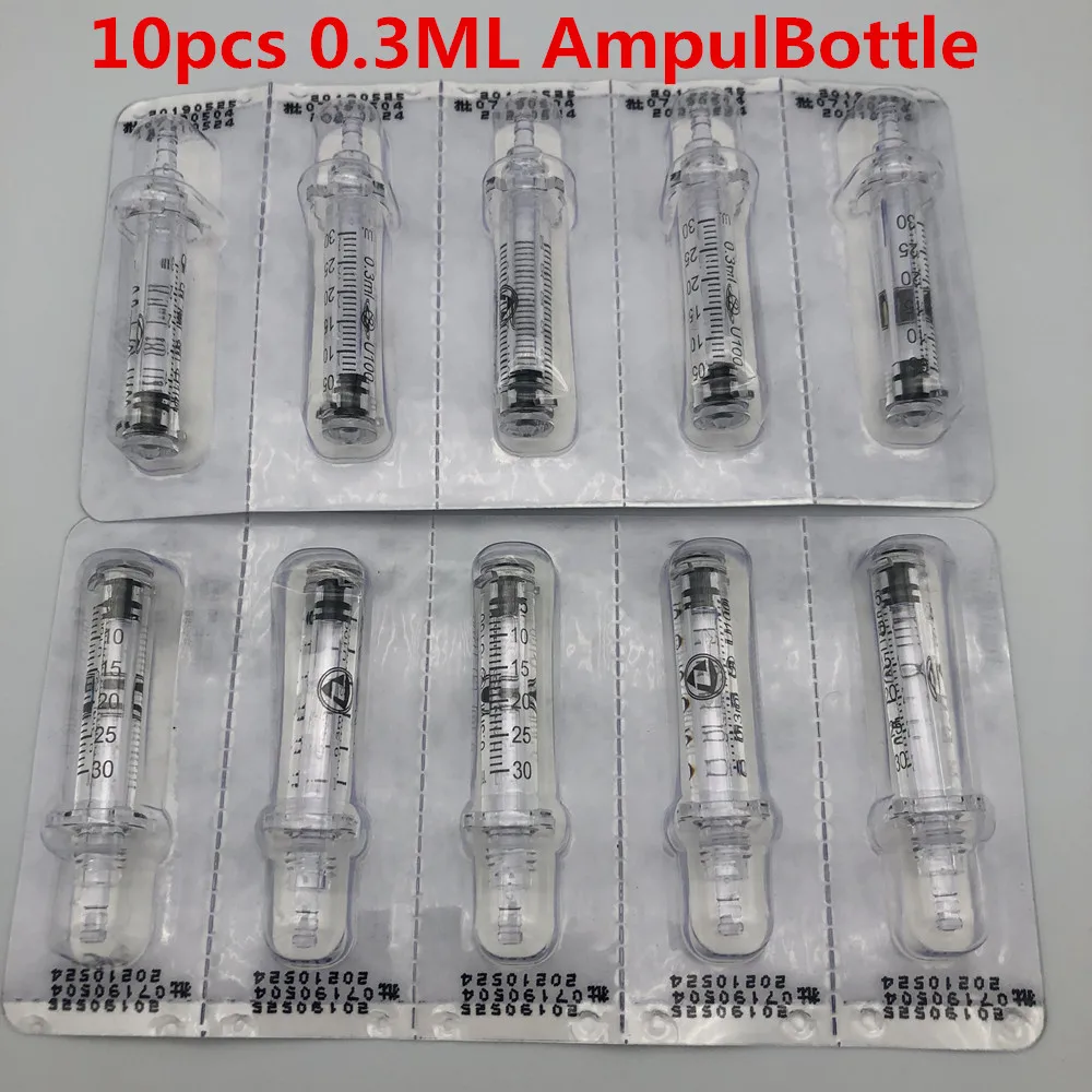 10PCS Ampoule Head Качественная Стерильная ампульная головка для гиалуроновой ручки, пистолет с гиалуроновой кислотой, распылитель, расходные материалы для красоты, наполнитель для губ против морщин - Габаритные размеры: 10PCS Ampoule Head