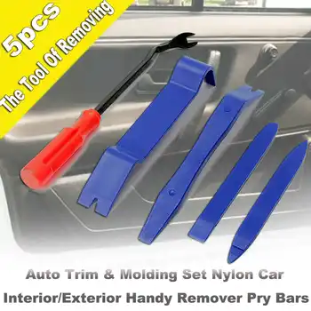 

5 Pcs Car Interior Removal Tools Automobile Nail Puller Radio Audio Panel Door Repairing Clip Trim Removal Pry Repair Tool