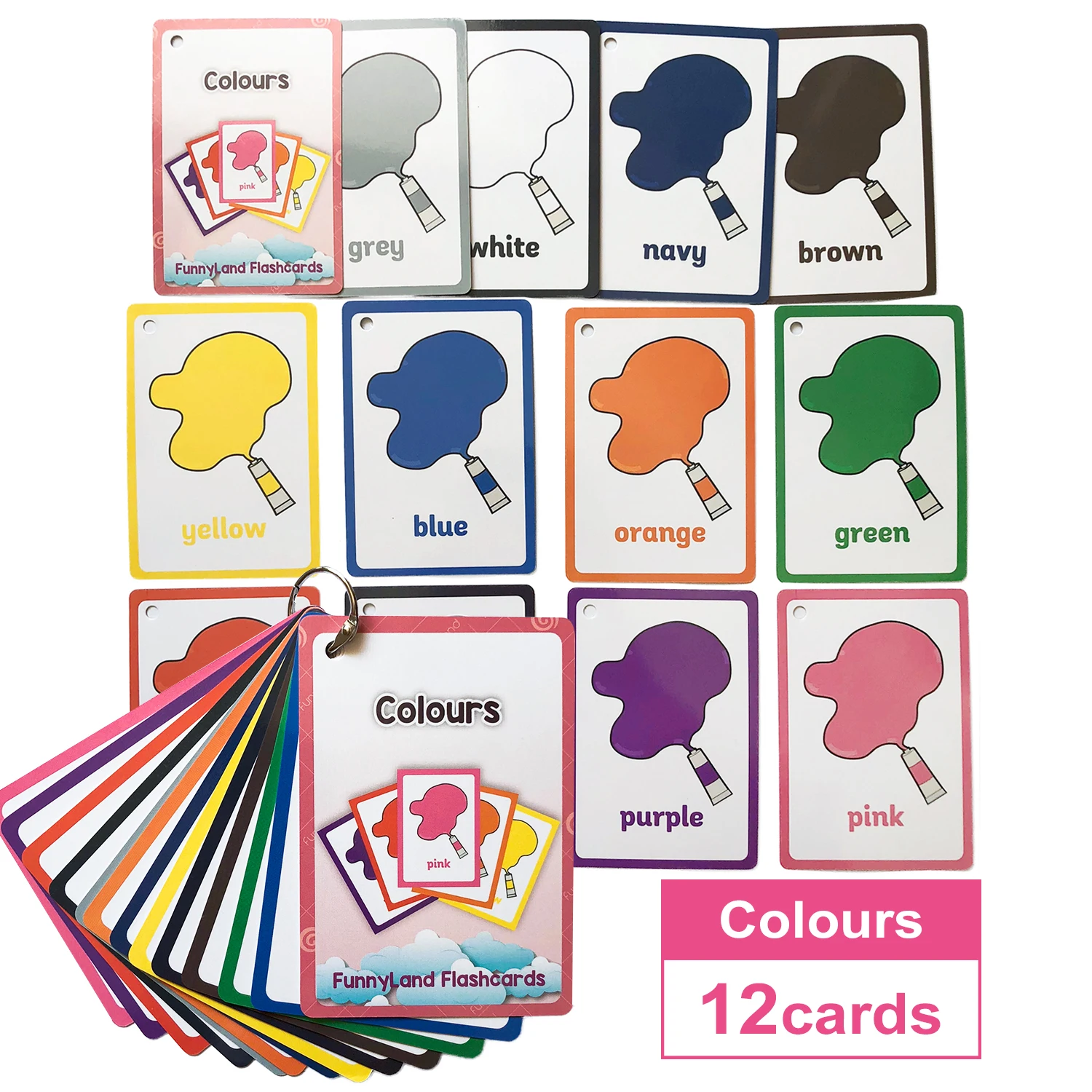 20Pcs/Set Vegetable Fruits English Learning Word Card English Learning Card Early Education Children's Game  Word Pocket Card 12