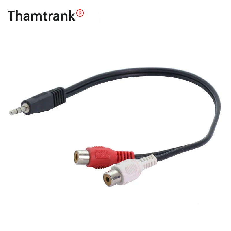 100pcs lot 3 5mm Male Plug to 2 RCA Female Jack Adapter Cable Mini Stereo Headphone Y Cable 3 5mm to RCA AUX Audio Cable