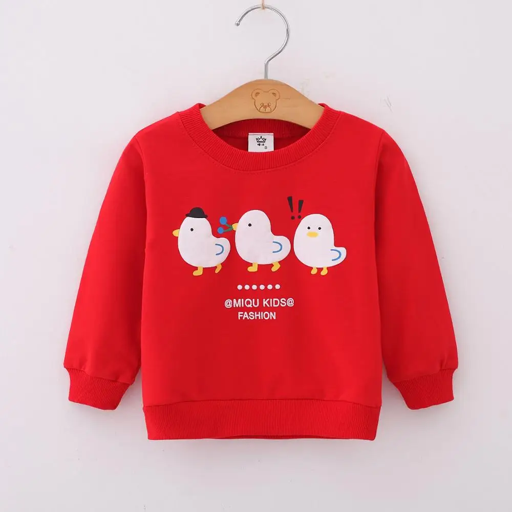 Детские толстовки с капюшоном для маленьких мальчиков и девочек; Красный спортивный костюм с рисунком поезда; унисекс; свитер для новорожденных; размеры От 1 до 3 лет; одежда для малышей - Цвет: chick-R