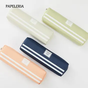 

Cute Kawaii Canvas Pencil Case High Capacity Pen Bags Cute Letter Pencil Bags for Girls Gift School Supplies Korean Stationery