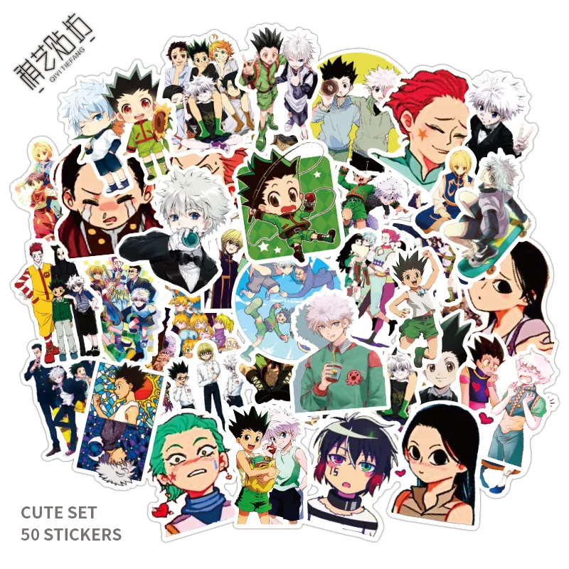50 шт./лот HUNTER X Аниме наклейки водонепроницаемая ПВХ наклейка для автомобиля