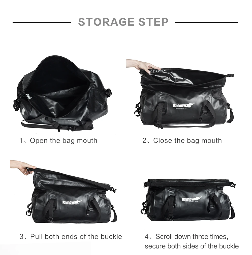 Rhinowalk Bicycle Luggage Bags 20L Full Waterproof for Road Bike Rear Rack Trunk Cycling Saddle Storage Pannier Multi Travel Bag (19)