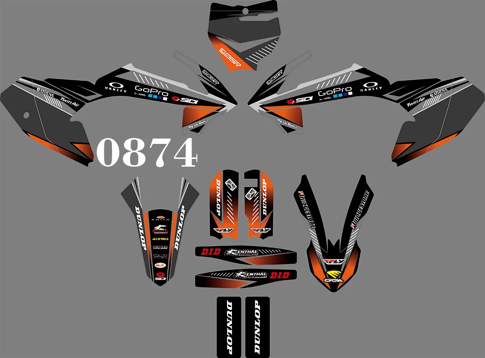 

0874 Набор наклеек с изображением мотоцикла, для KTM SX65 2016 2017 2018 2019 2020