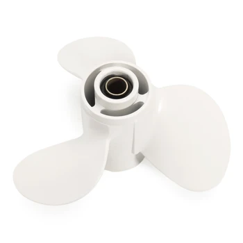 

9 7/8X10 1/2-F Boat Outboard Propeller For Yamaha 20-30HP Aluminum 10 Spline Tooths Diameter 72mm White 3 Blades