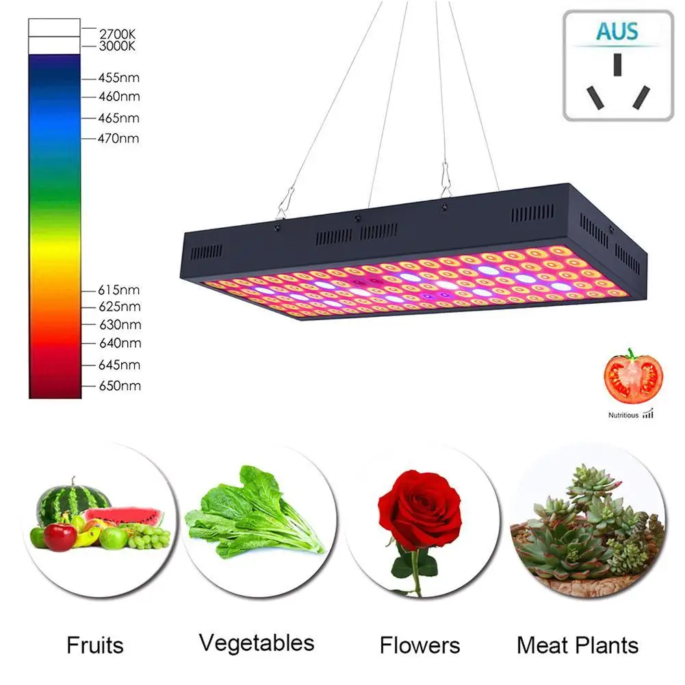 Полный спектр гидропонный светильник для выращивания, энергосберегающий светильник, подходит для выращивания растений - Испускаемый цвет: AU Plugs