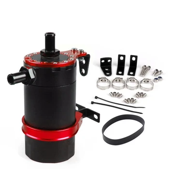 

Car Baffled Aluminum Oil Catch Can Reservoir Tank Kit Oil Tank Car Accessories Universal