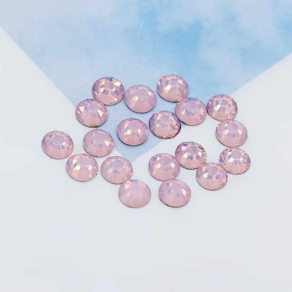 144p 5A SS12-ss30 41-Цвета гладить на Стразы с прямой основой с украшением в виде кристаллов Стразы с плоской задней частью, горячая фиксация, супер яркие Стразы Стекло камень для одежды ремесло - Цвет: pink opal