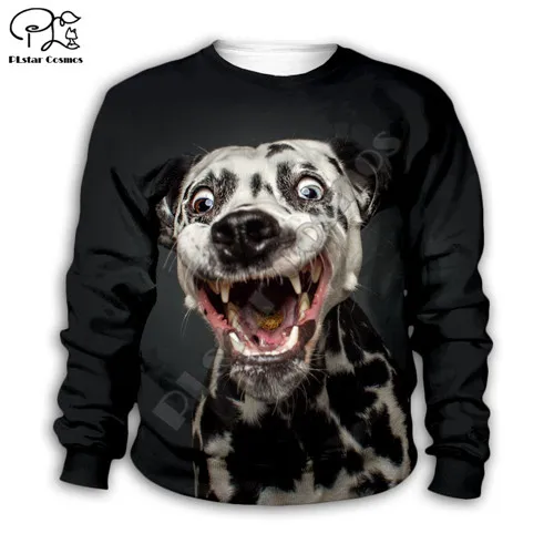 Kids sweatshirts Kids sets 3D Funny Dog print hoodies children's long sleeve Sweatshirt baby boy girl clothing gift zipper tshirt Pant shorts - Цвет: Kids sweatshirts