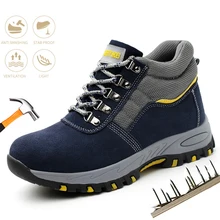 Chaussures de sécurité avec embout en acier pour homme, baskets de travail, de sécurité, résistantes à la perforation, indestructibles, recommandées