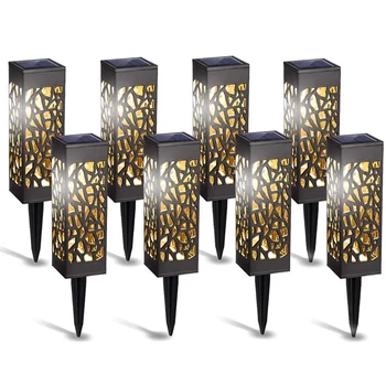 

8 Pack Solar Garden Lights, Solar Path Lights Outdoor, Waterproof Solar Landscape Lights, Warm White Solar Lights