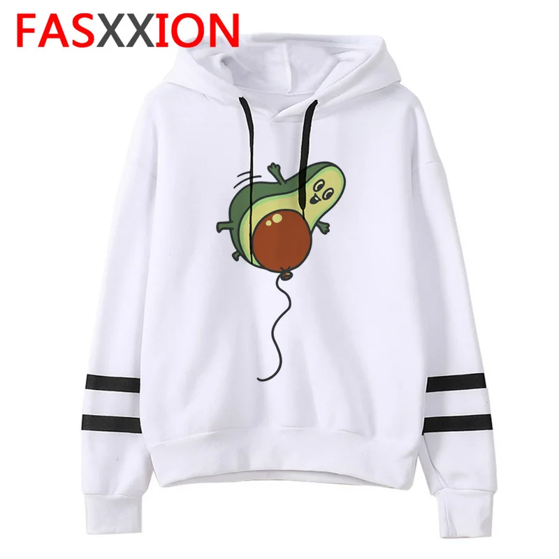 Авокадо Женская/Мужская толстовка kawaii Мультфильм ulzzang Графический свитер негабаритных с капюшоном уличная Корейская стильная винтажная одежда