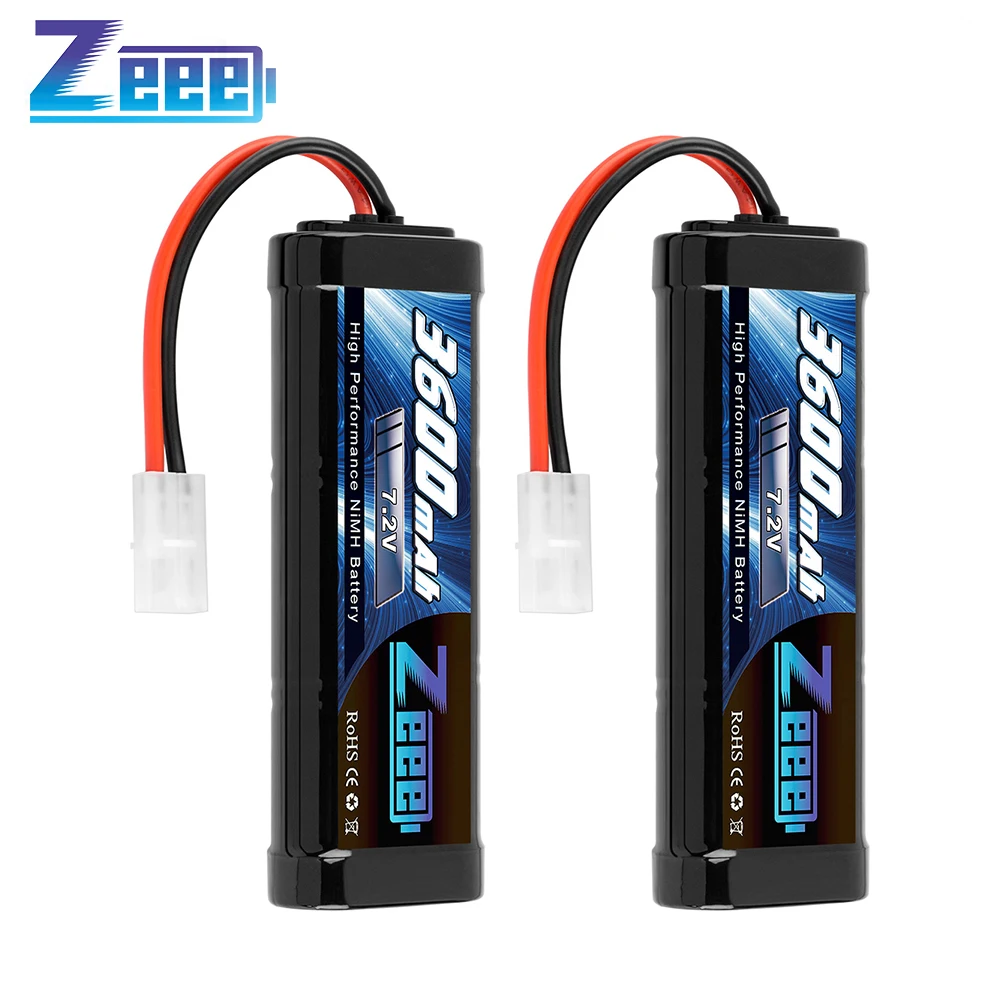 

1/2units Zeee 7.2V 3600mAh RC NiMH Battery with Tamiya Plug for RC Car Tank Truck RC Train for HPI Losi Kyosho Tamiya Hobby Part