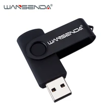 WANSENDA USB флеш-накопитель, Вращающаяся ручка, 8 ГБ, 16 ГБ, 32 ГБ, 64 ГБ, 128 ГБ, 256 ГБ, креативная флешка, USB 2,0, карта памяти, флэш-диск