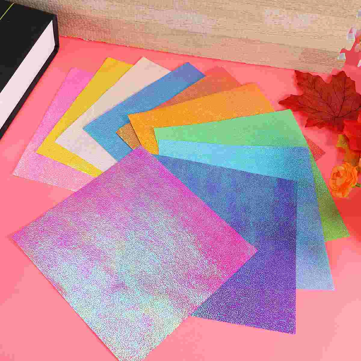 Interprete Arrastrarse salida Papel iridiscente cuadrado brillante plegable, manualidades DIY para cortes  de papel de grúa (15cm, 10 colores), 50 Uds.|Papel para artesanías| -  AliExpress