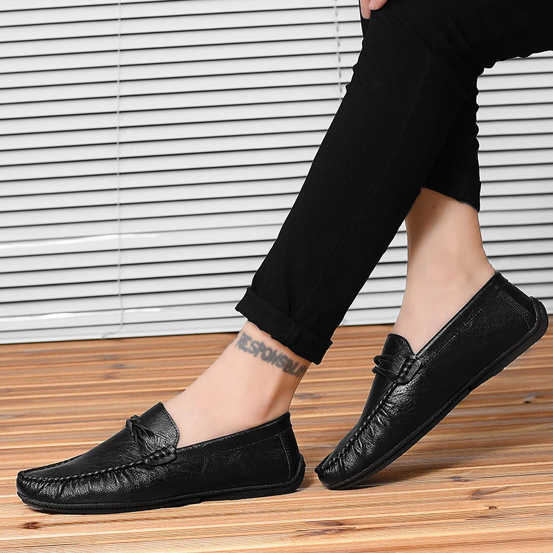 zapatillas hombre Cuero genuino italiano Formal mocasines de vestir al aire libre Oficina calzado de a estrenar moda Zapatos Hombre hombres|Mocasines| AliExpress