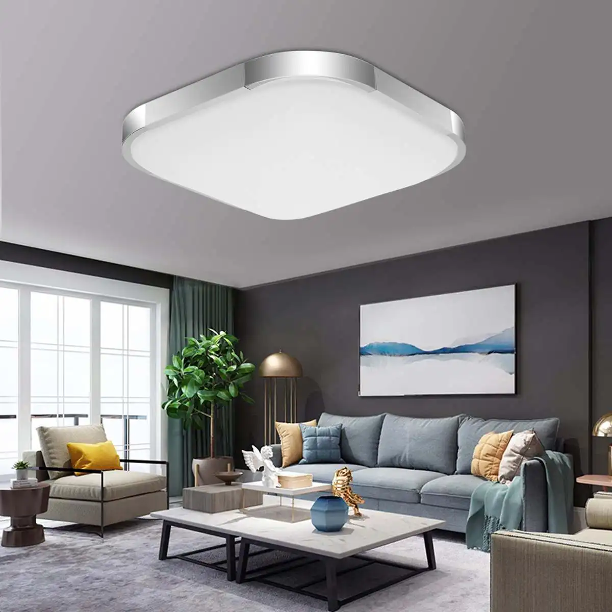 Modern LED Ceiling Lamps Light for Living Room Decor Surface Mount 12/18/24W White/Warm White Lamp Home Kitchen Ceiling Lights