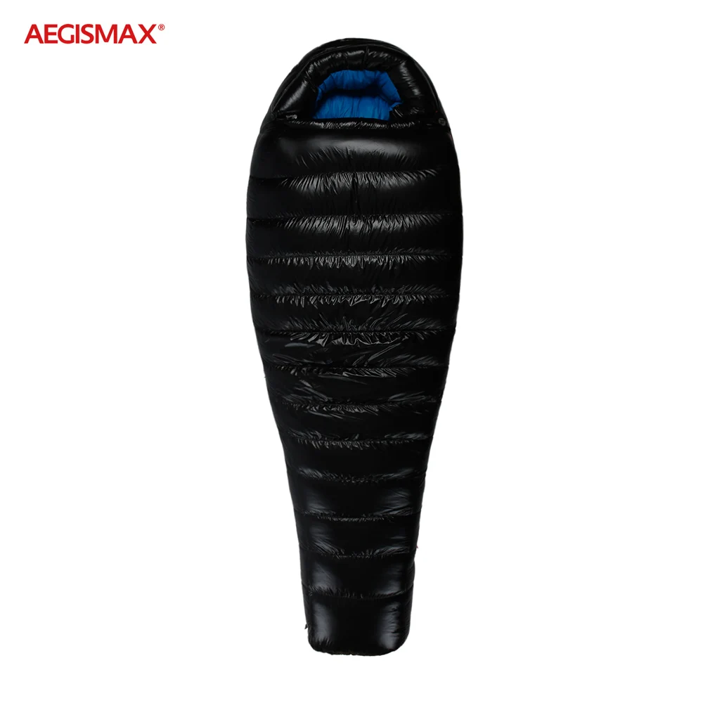 Спальный мешок AEGISMAX FP650 + на утином пуху утепленный зимний спальный для отдыха