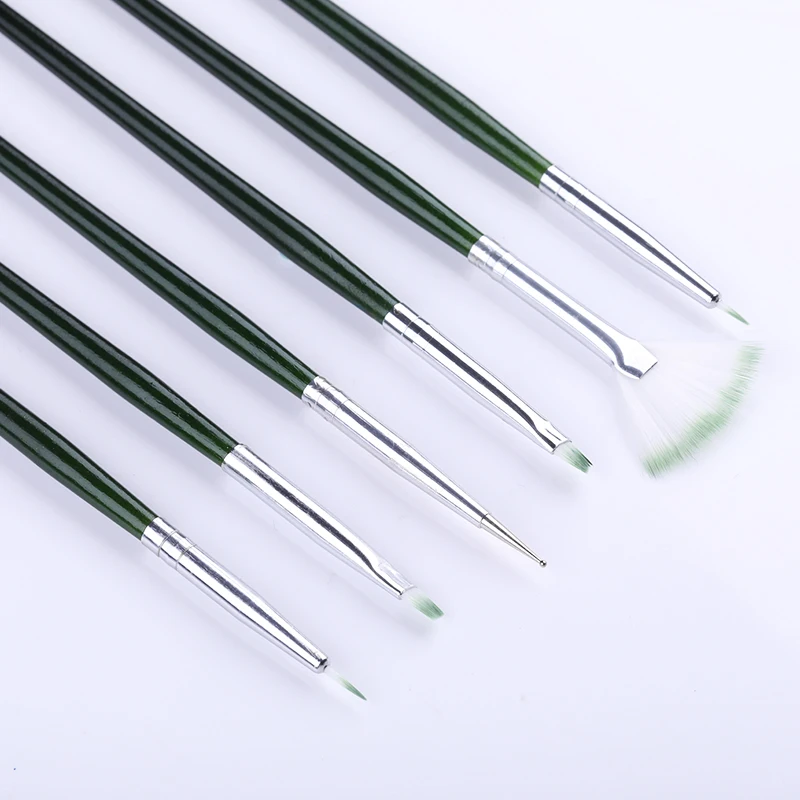 8Pcs/Set UV Gel Liner Nail Brush Painting Drawing Liner Acrylic Pens Marble Handle Nail Art Pens DIY Tool For Gel Lacquer