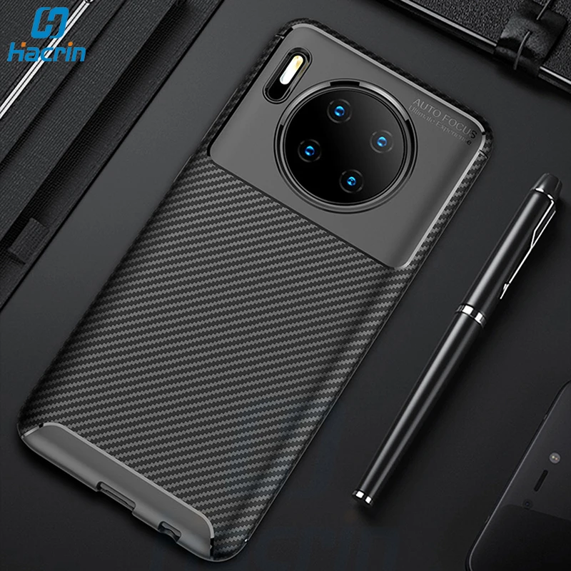 Hacrin чехол для huawei mate 30 Pro Чехол из мягкого углеродного волокна противоударный